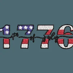 1776-America-Flag - Embroidery Design - Image 2