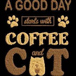 A-Good-Day-Starts - Embroidery Design - Image 2