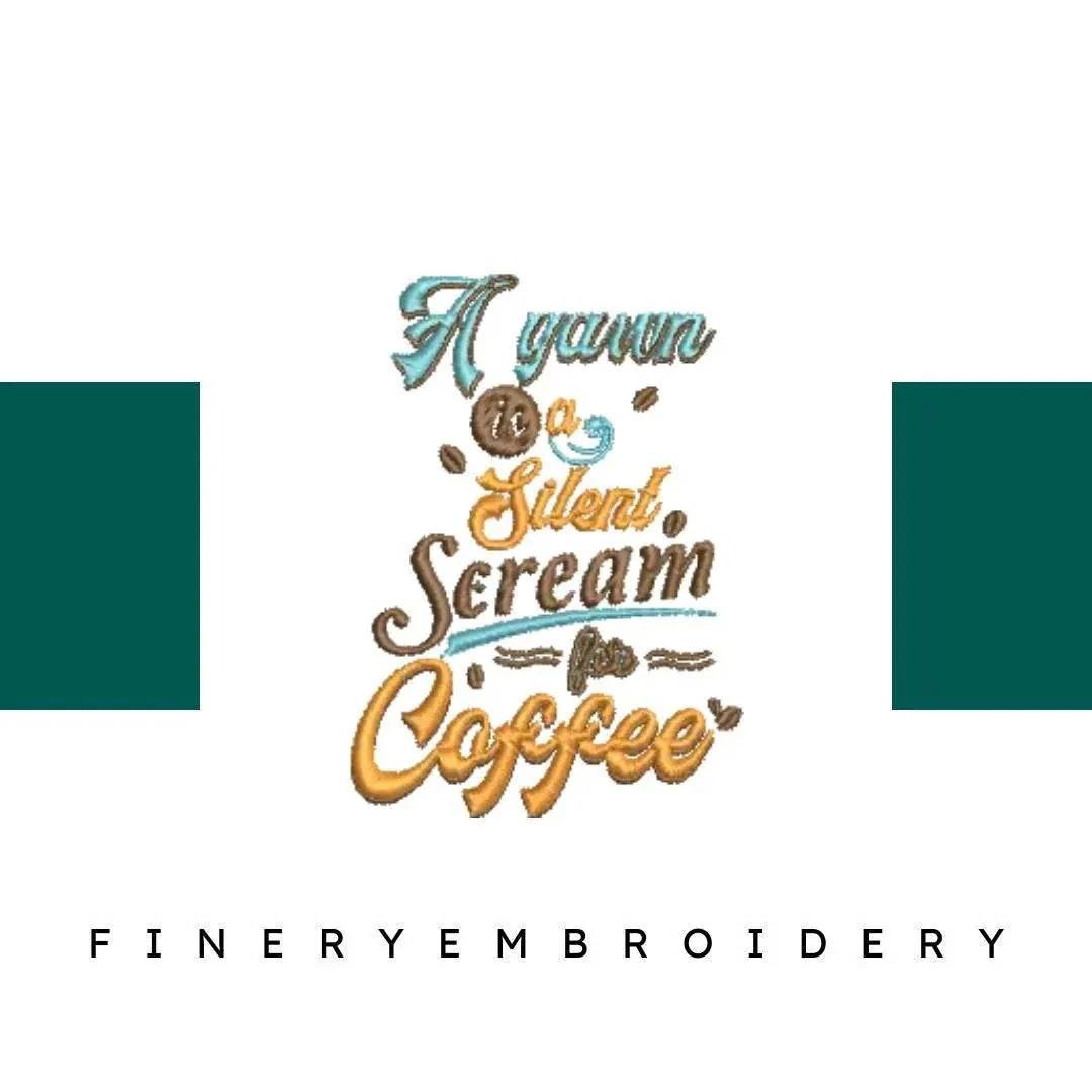 A-Yawn-is-a-Silent - Embroidery Design