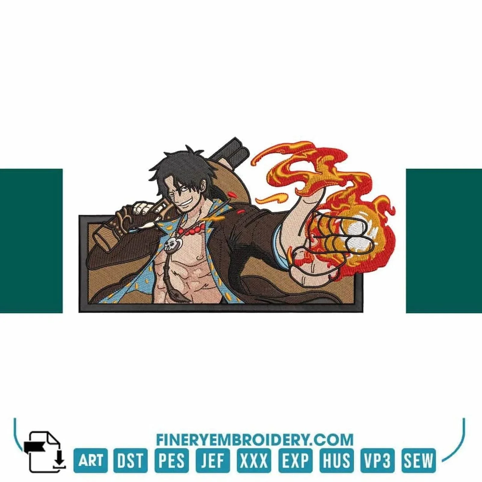 Ace One Piece Guns - Embroidery Designs
