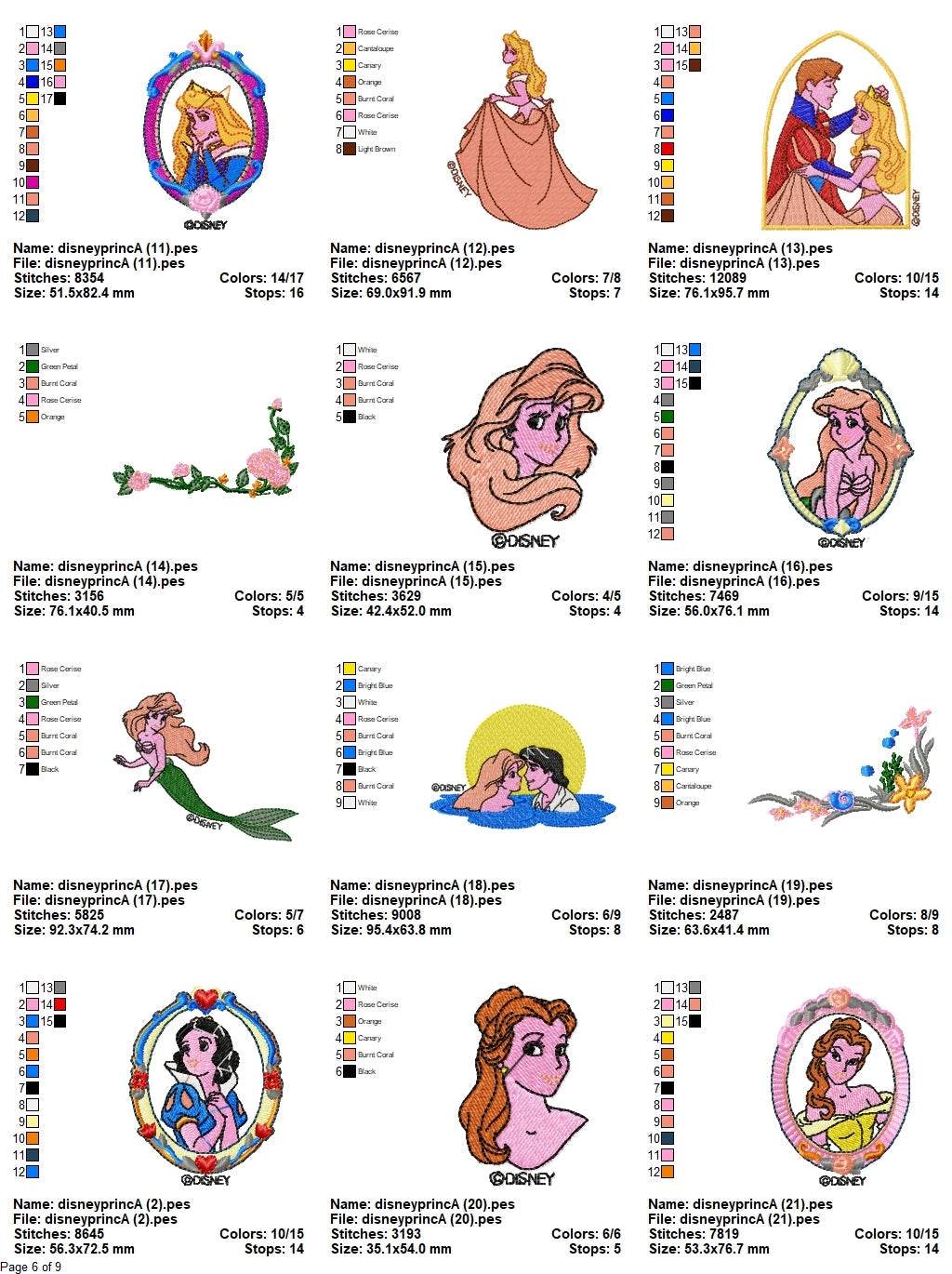 Aladin - Pack of 43 Designs - Embroidery Design - Image 7