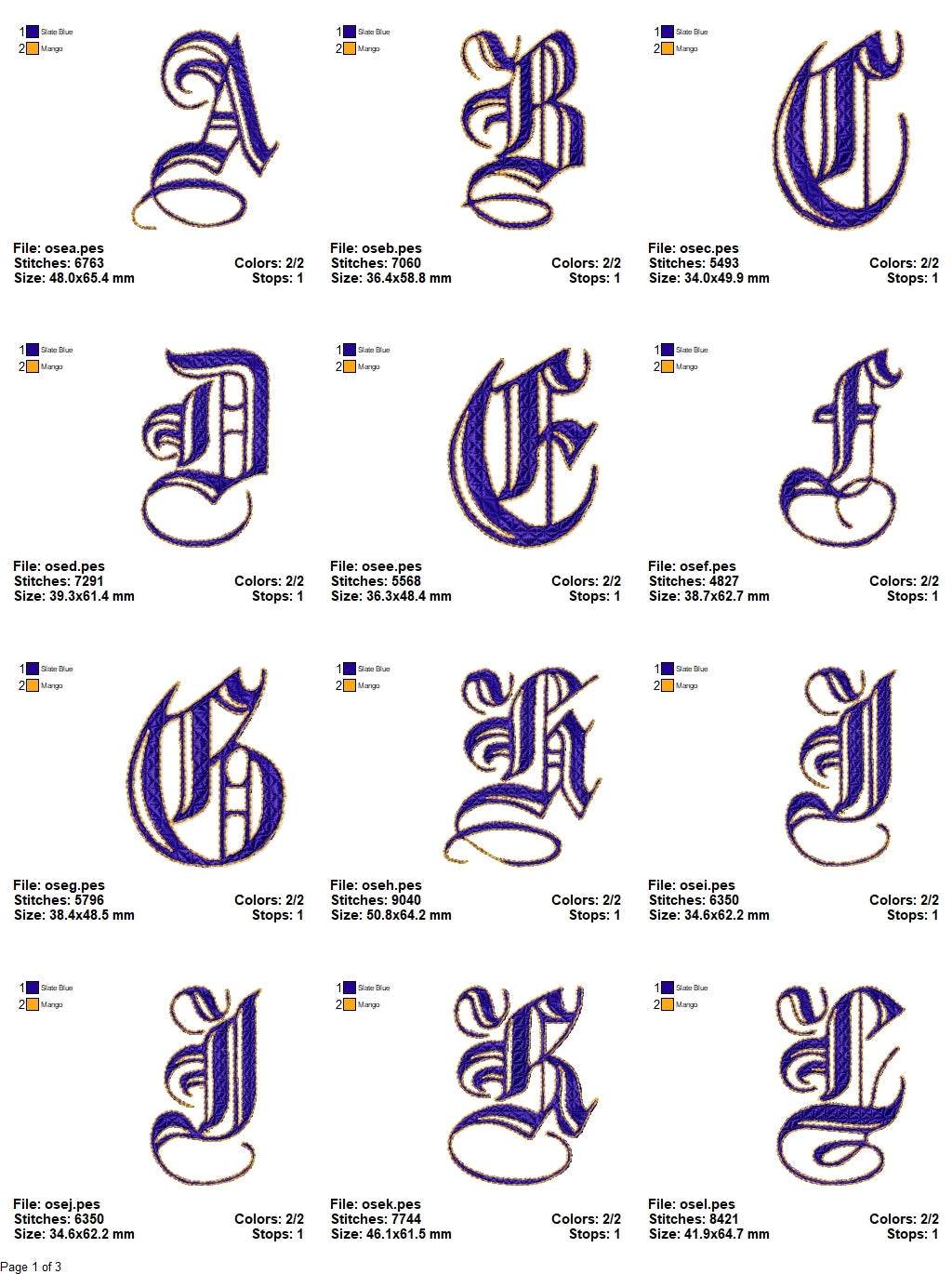 Antique Elegant Embroidery Alphabet Designs β Complete A to Z Set - Image 2