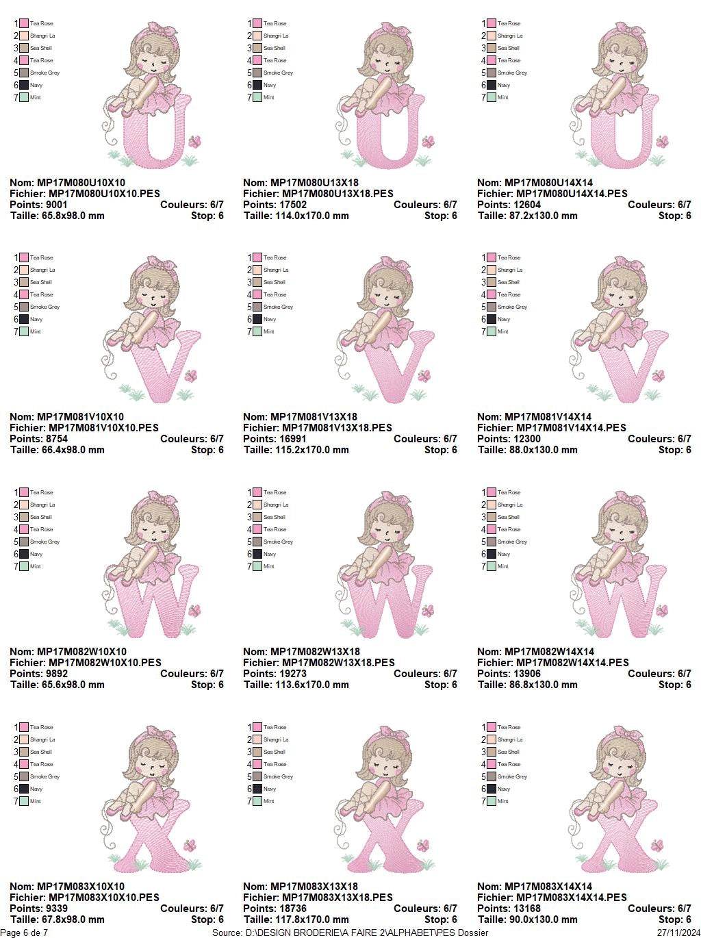 Alphabet Embroidery Pack – A to Z Designs for Little Princesses - Image 7