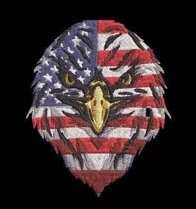 American USA Eagle Head - Embroidery Design - Image 3