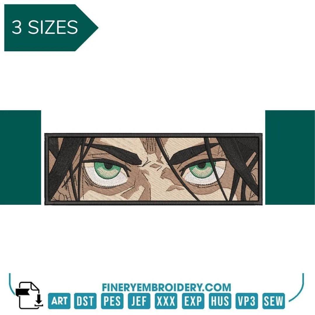 Attack Of Titans EREN JAEGER EYES - Anime - Embroidery Design