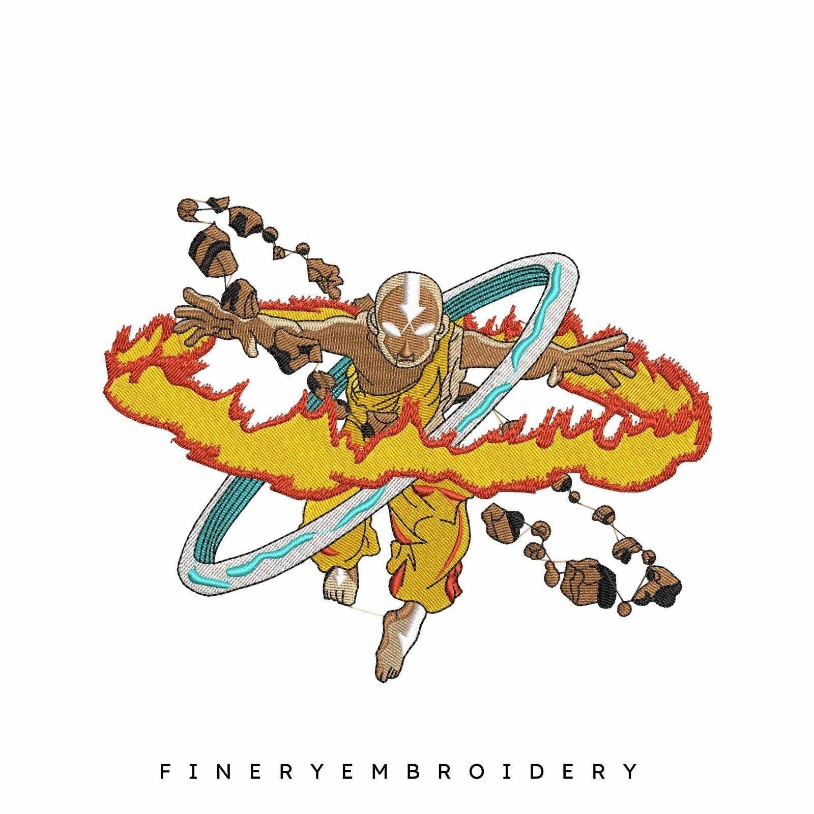 Avatar Aang - Anime - Embroidery Design - Image 2