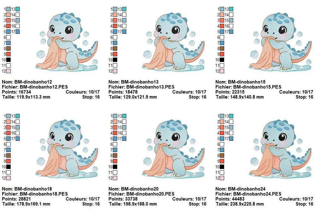 Baby Dinosaur Free Embroidery Design – Available in 6 Sizes - Image 3