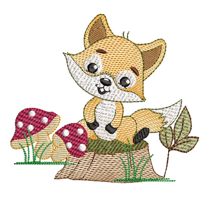 Baby Fox - Embroidery design - Image 3