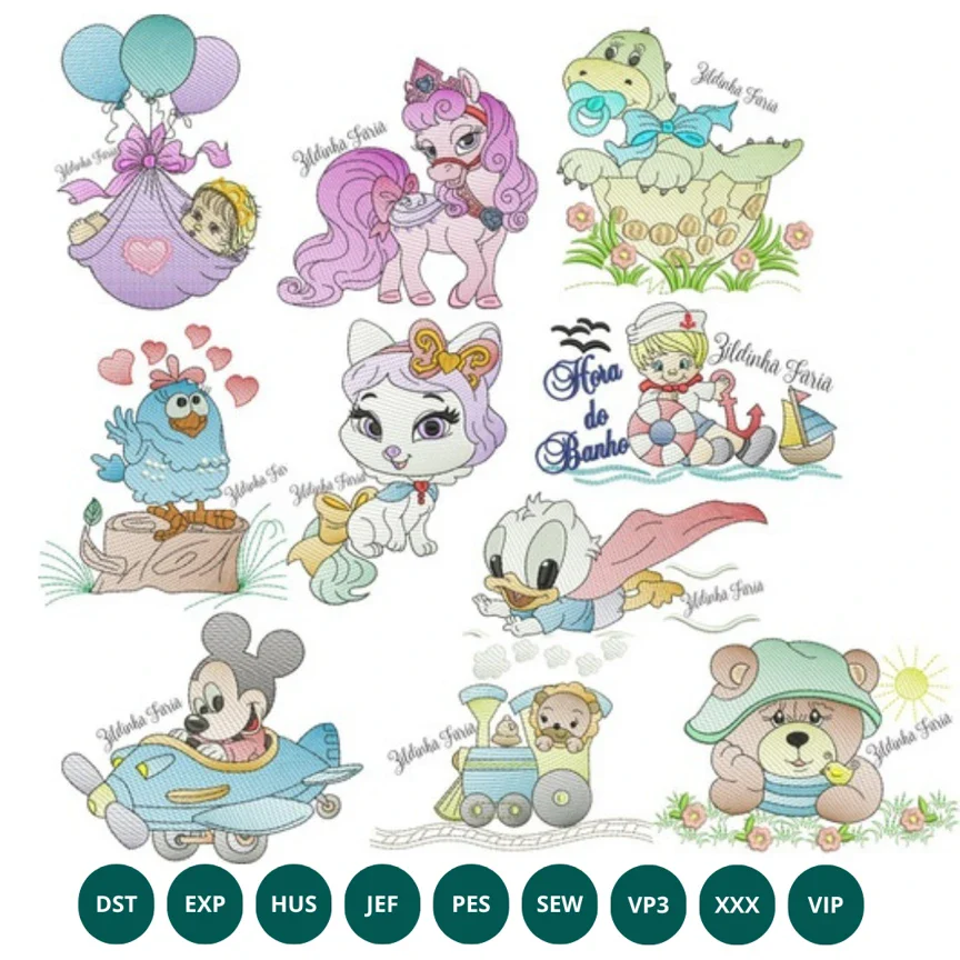 Baby & Kids Machine Embroidery Design Bundle β Cute Animals