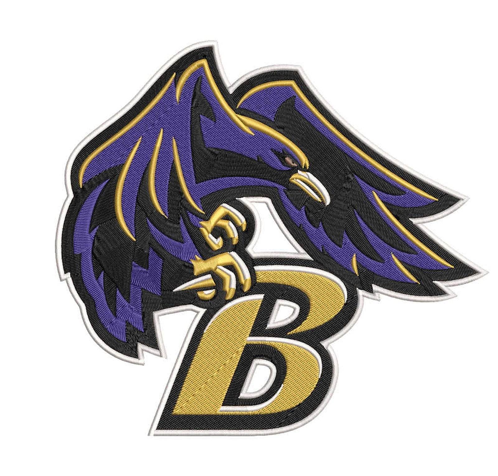 BALTIMORE RAVENS- Pack of 6 Designs - Embroidery Design - Image 3