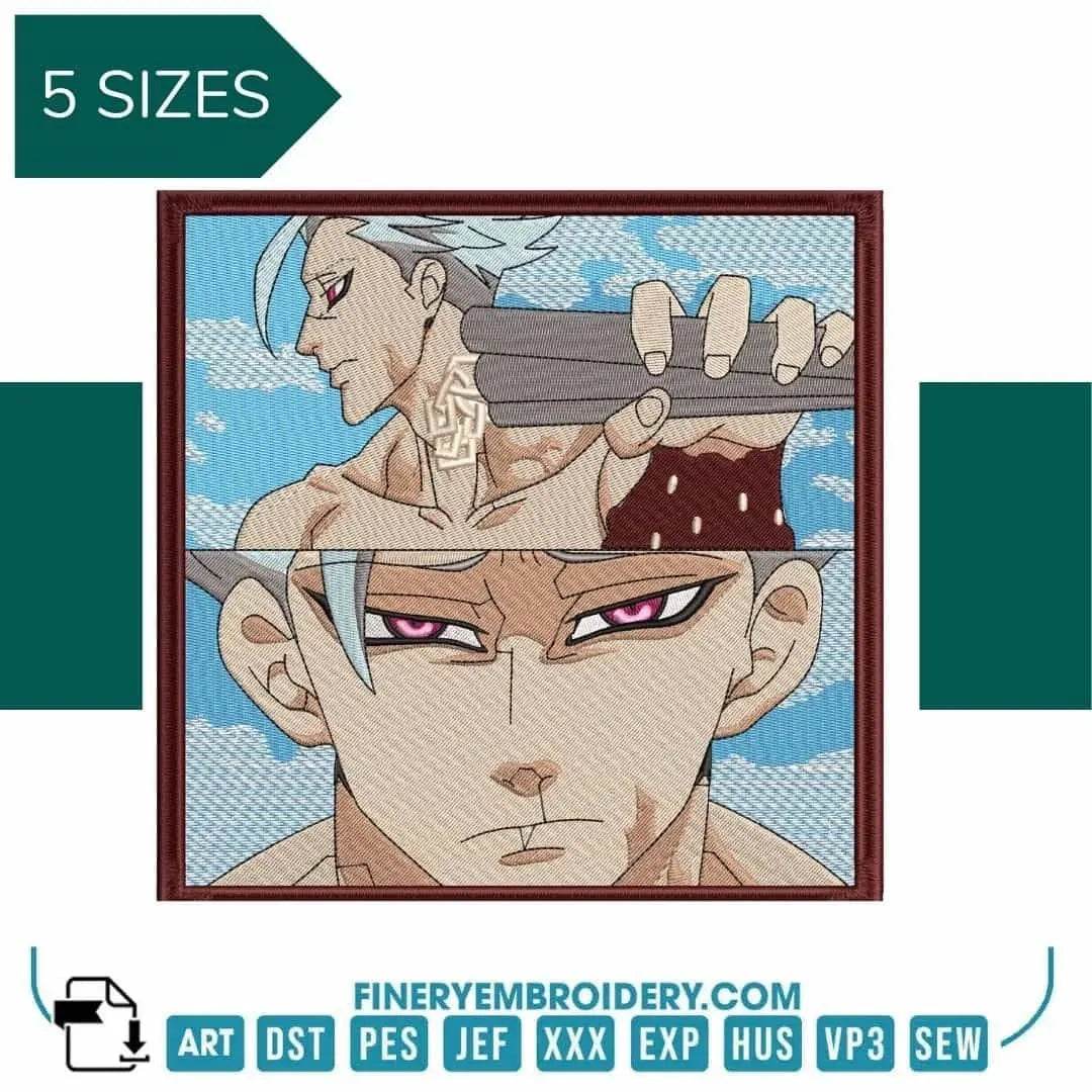 Ban Seven Deadly Sins Rectangle - Anime - Embroidery Design