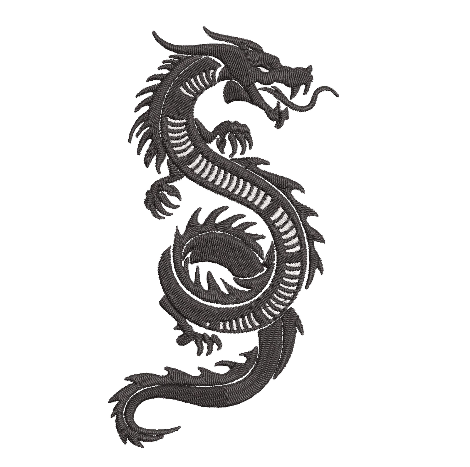 Black Dragon - Embroidery Design - Image 3