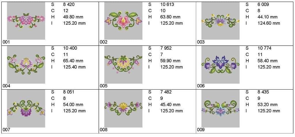 Bloom borders: Embroidery Design Pack - Image 3