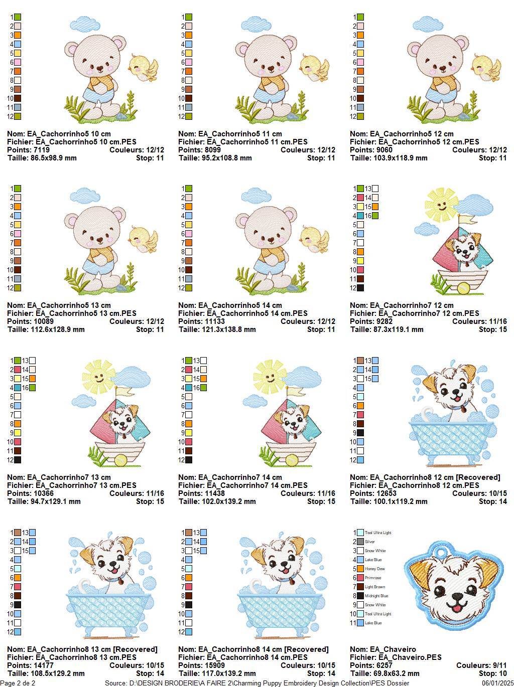 Charming Puppy Embroidery Design Collection – 9 Unique Designs for Your Creative Projects - Image 3