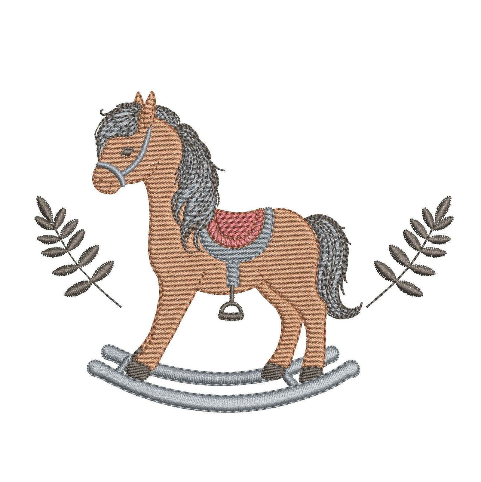 Charming Rocking Horse Embroidery Design | FineryEmbroidery - Image 3