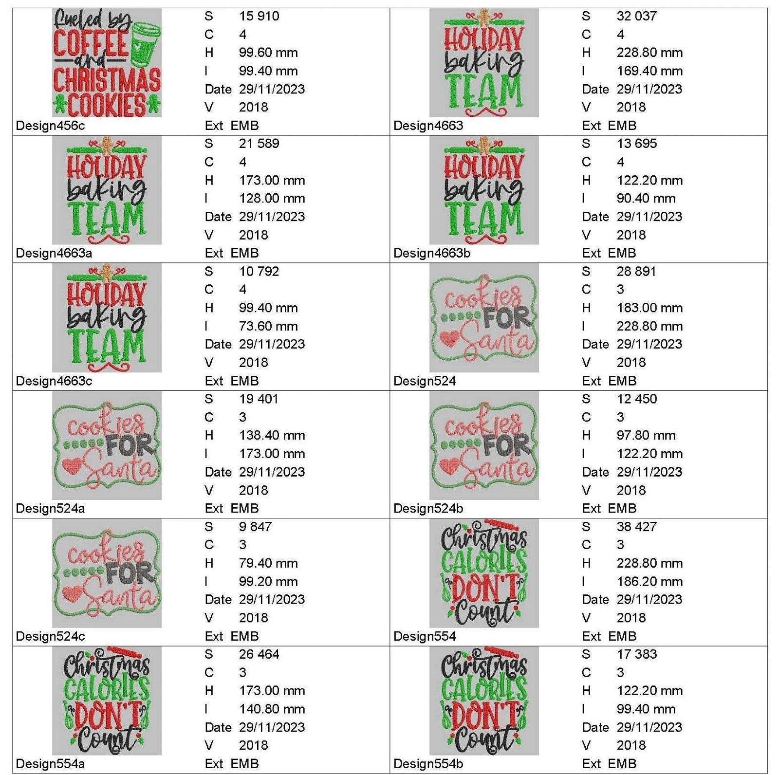 Christmas Baking Quotes - Designs pack : Embroidery Design - Image 14