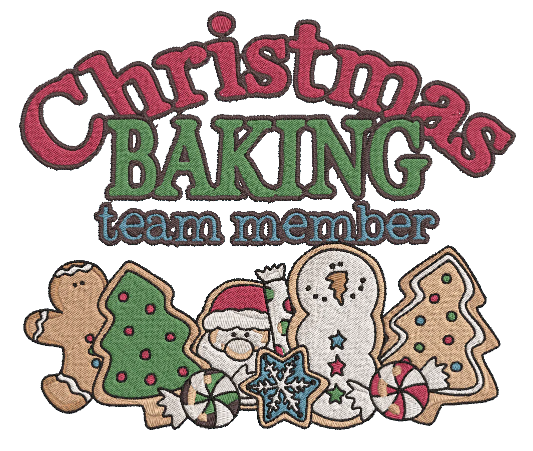 Christmas Baking Team : Embroidery Design - Image 3