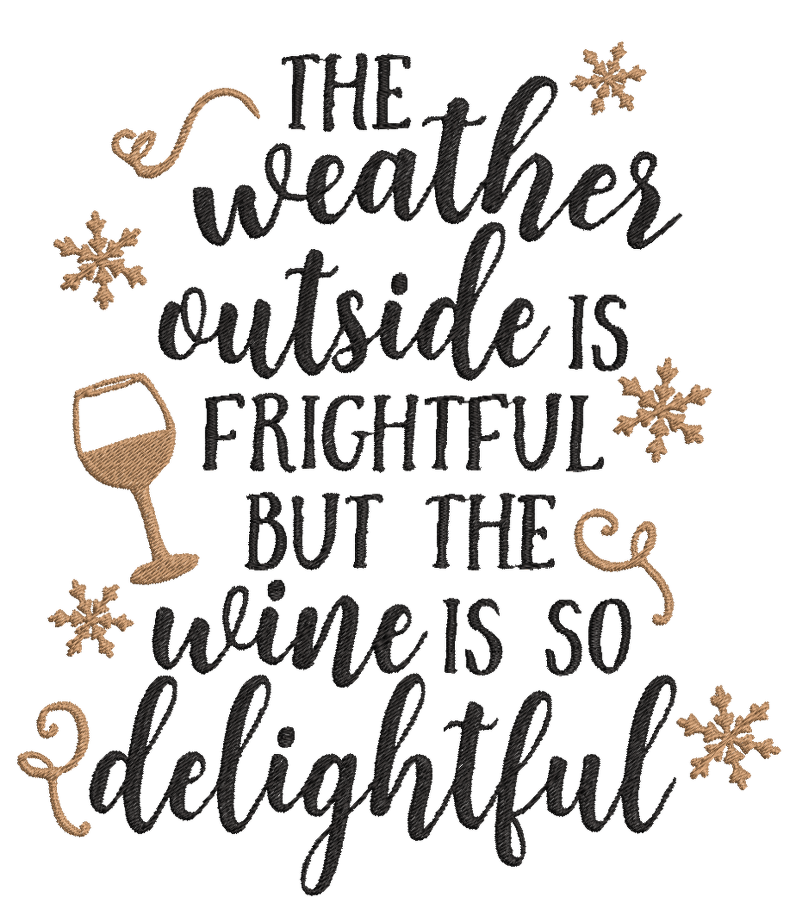 Christmas Drinking Quotes - Designs pack : Embroidery Design - Image 10
