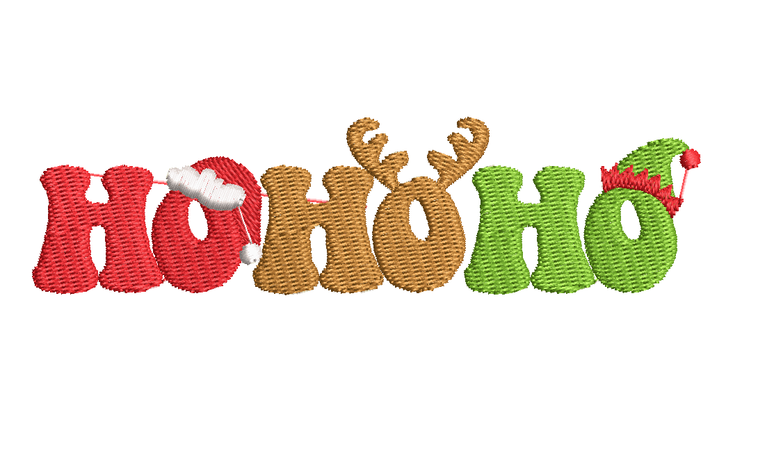 Christmas HoHoHo : Embroidery Design - Image 2