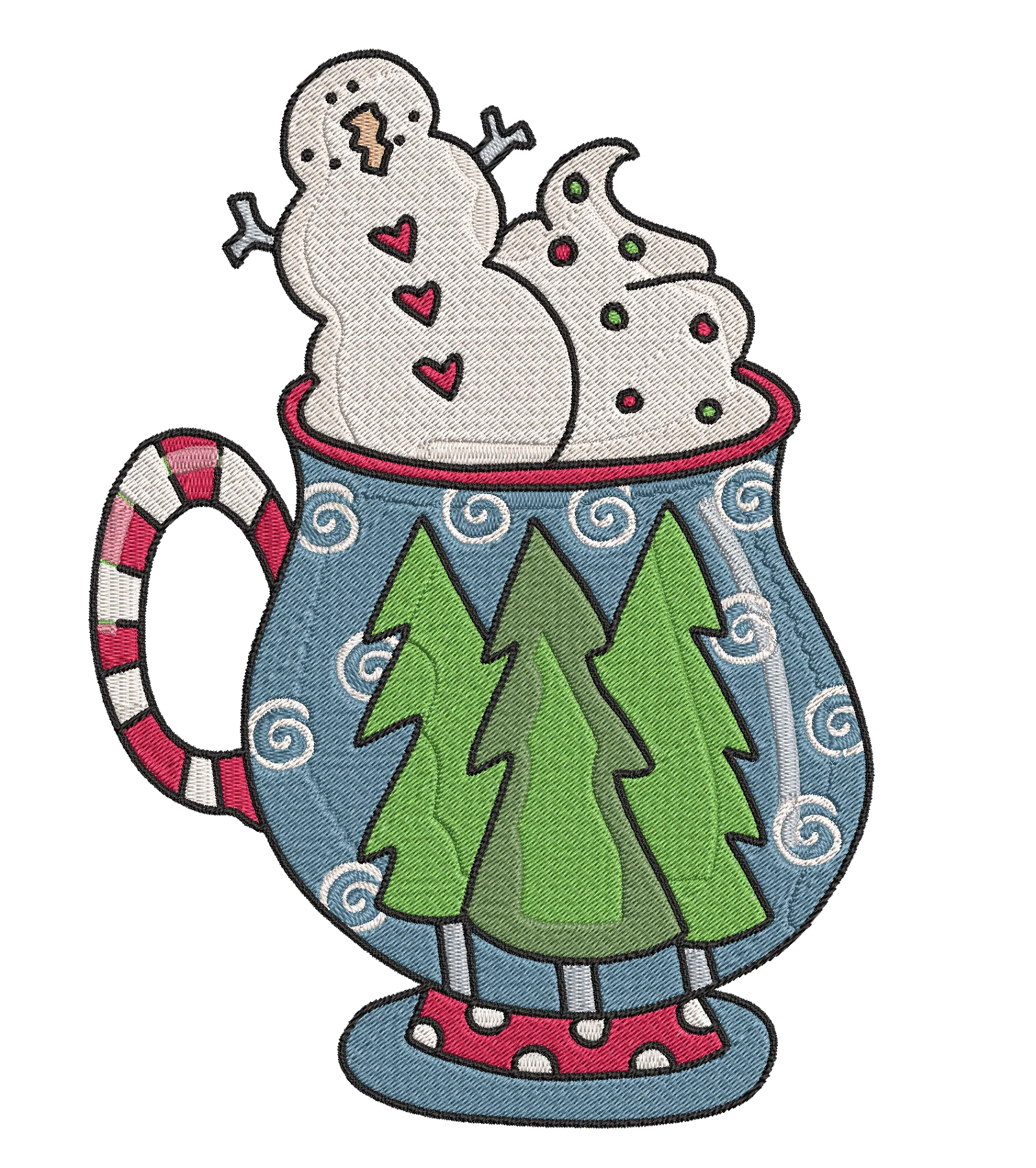 Christmas Mugs - Designs Pack : Embroidery Design - Image 4