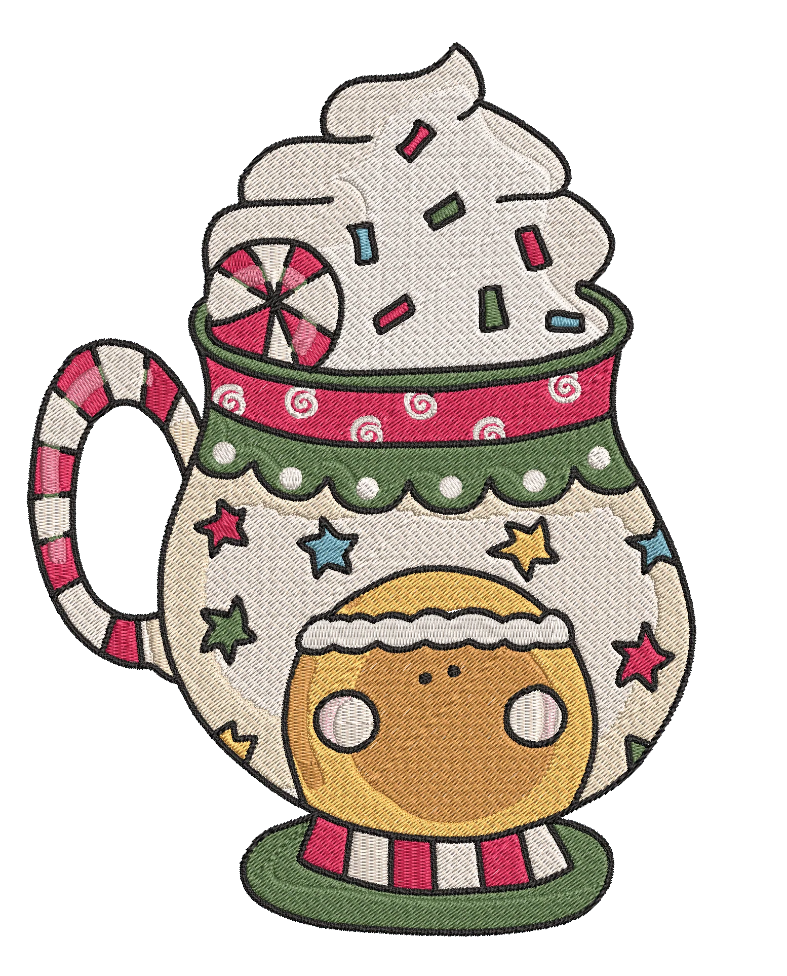 Christmas Mugs - Designs Pack : Embroidery Design - Image 6