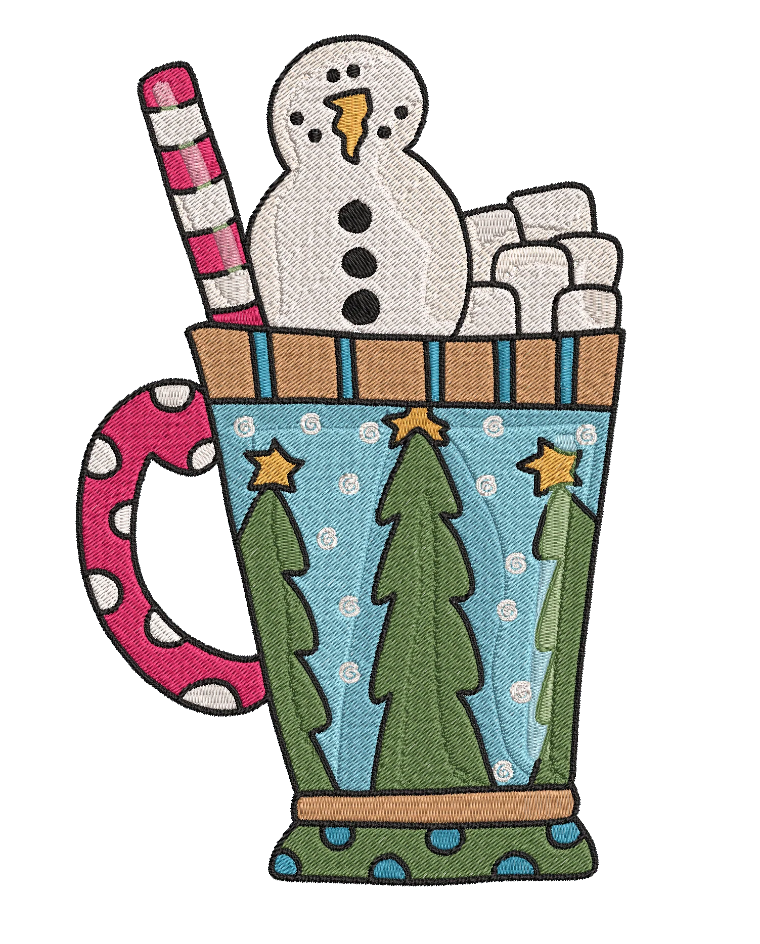 Christmas Mugs - Designs Pack : Embroidery Design - Image 8