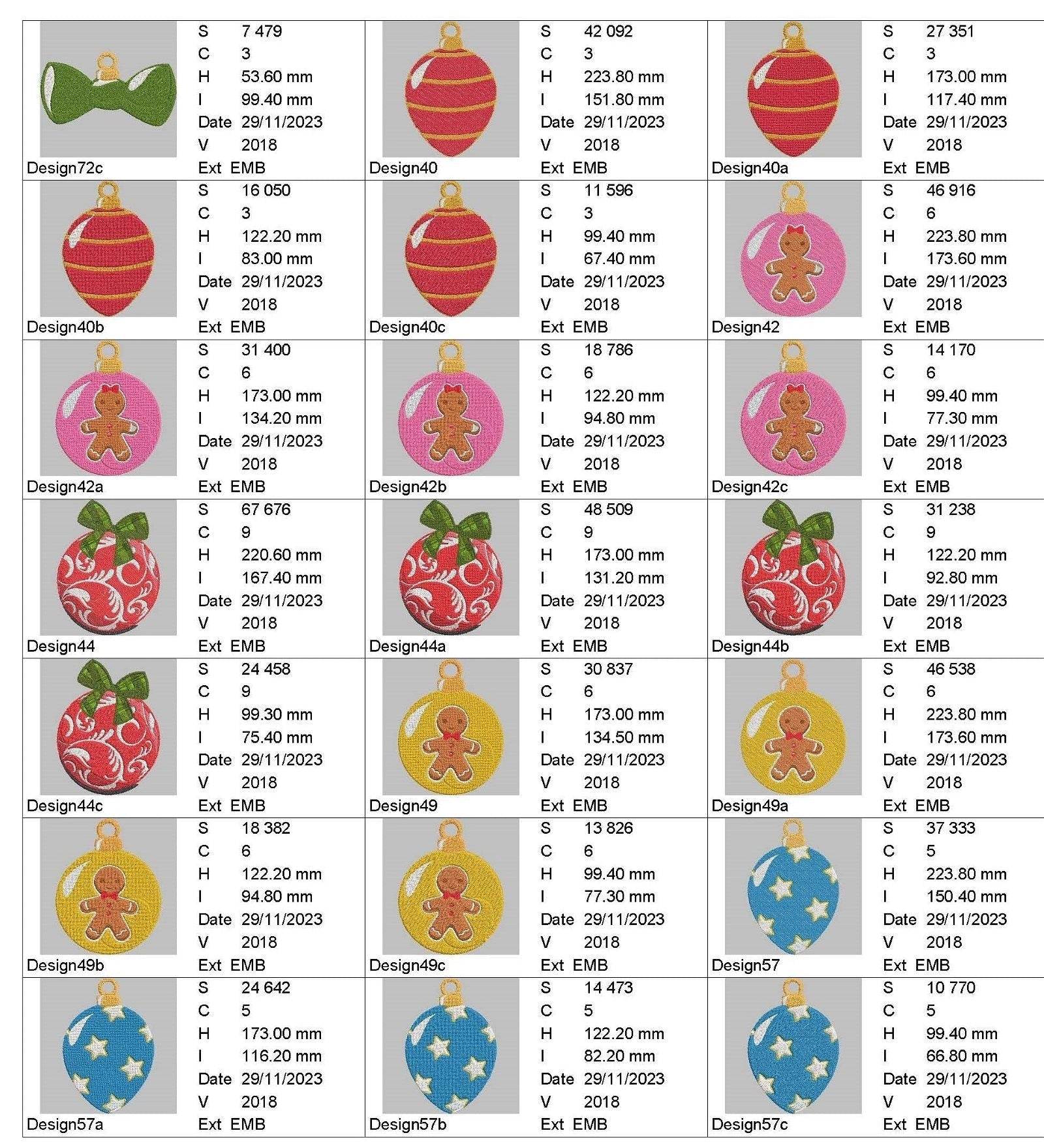 Christmas Ornaments - Designs Pack 3 : Embroidery Design - Image 12