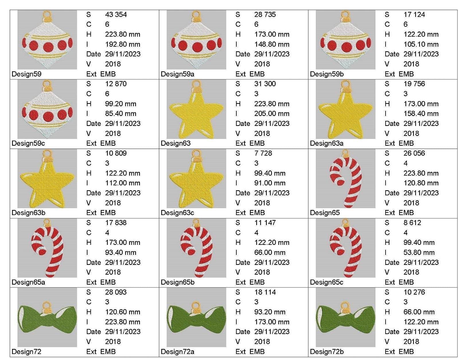 Christmas Ornaments - Designs Pack 3 : Embroidery Design - Image 13