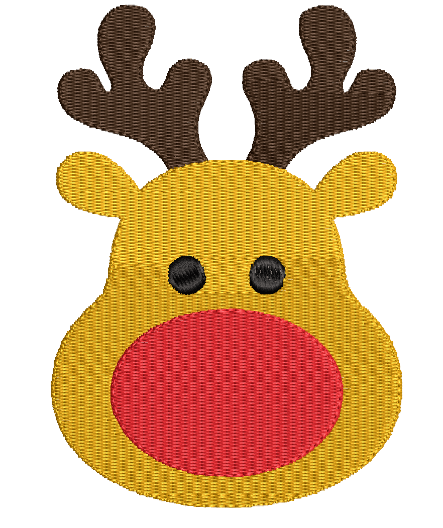 Christmas Reindeer Face: Embroidery Design - Image 2