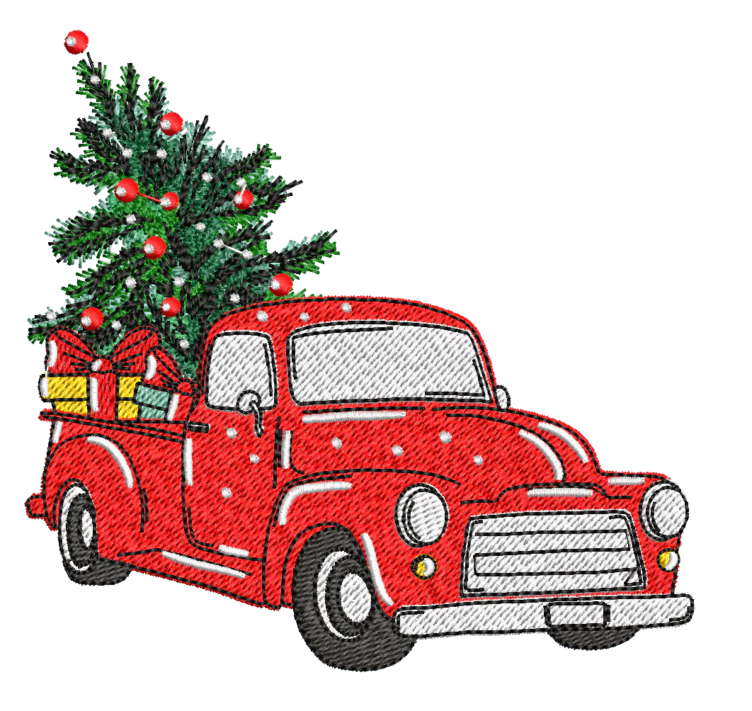 Christmas Tree Truck 2: Embroidery Design - Image 2