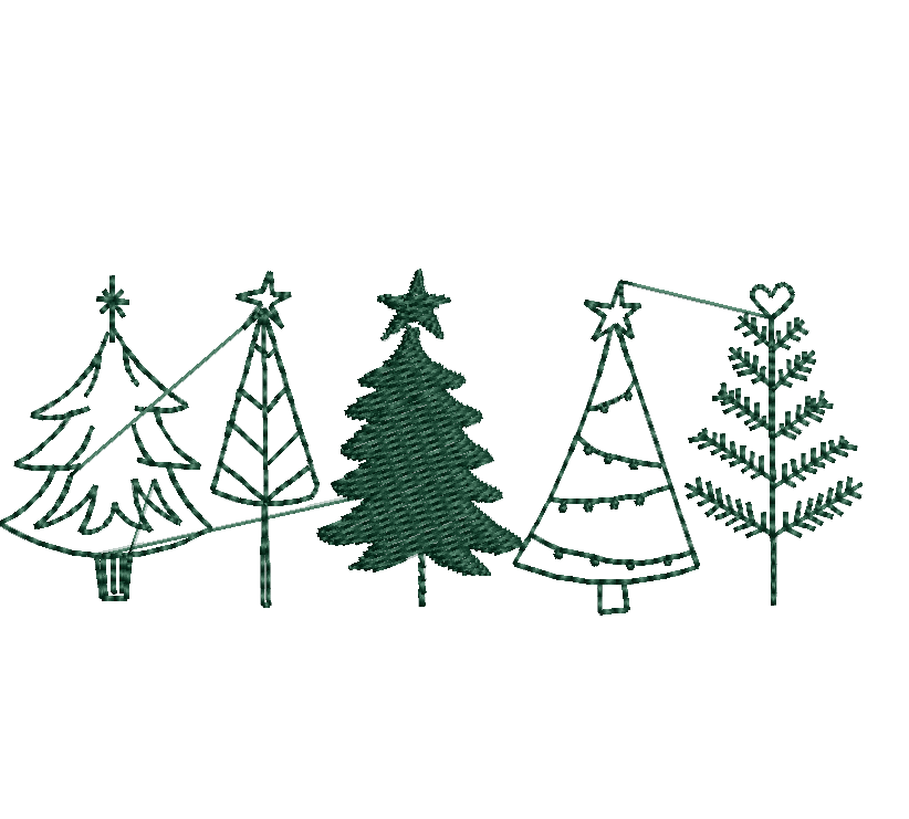 Christmas Trees: Embroidery Design - Image 2