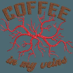 Coffee-in-My-Veins - Embroidery Design - Image 2
