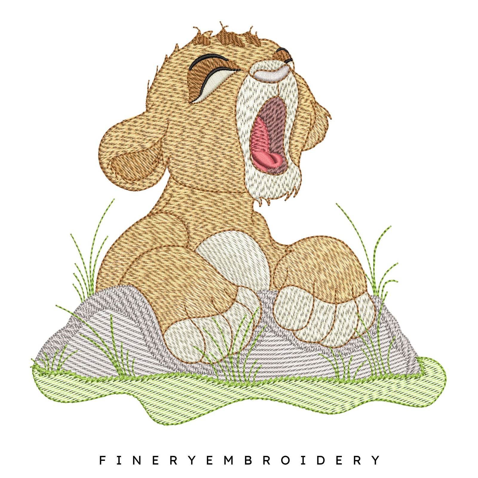 Disney Lion King Simba Embroidery Designs Pack - 5 Patterns, 5 Sizes Each | FineryEmbroidery - Image 5