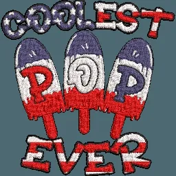 Coolest-Pop-Ever-USA-Flag - Embroidery Design - Image 2
