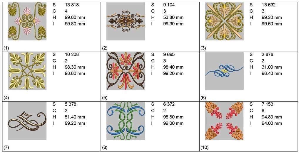 Decorative blocks: Embroidery Design Pack - Image 3