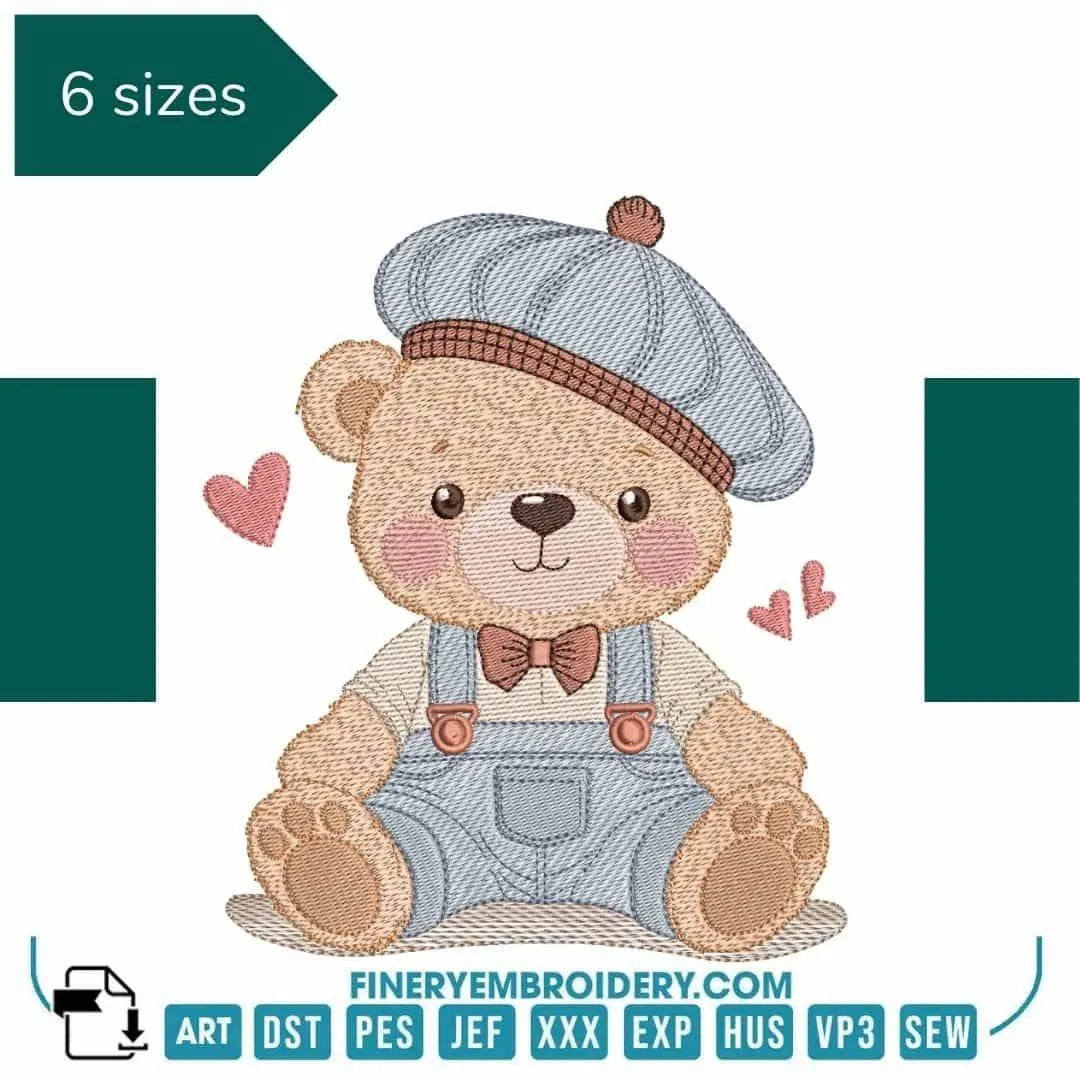 Delightful Teddy Bear - Embroidery Designs