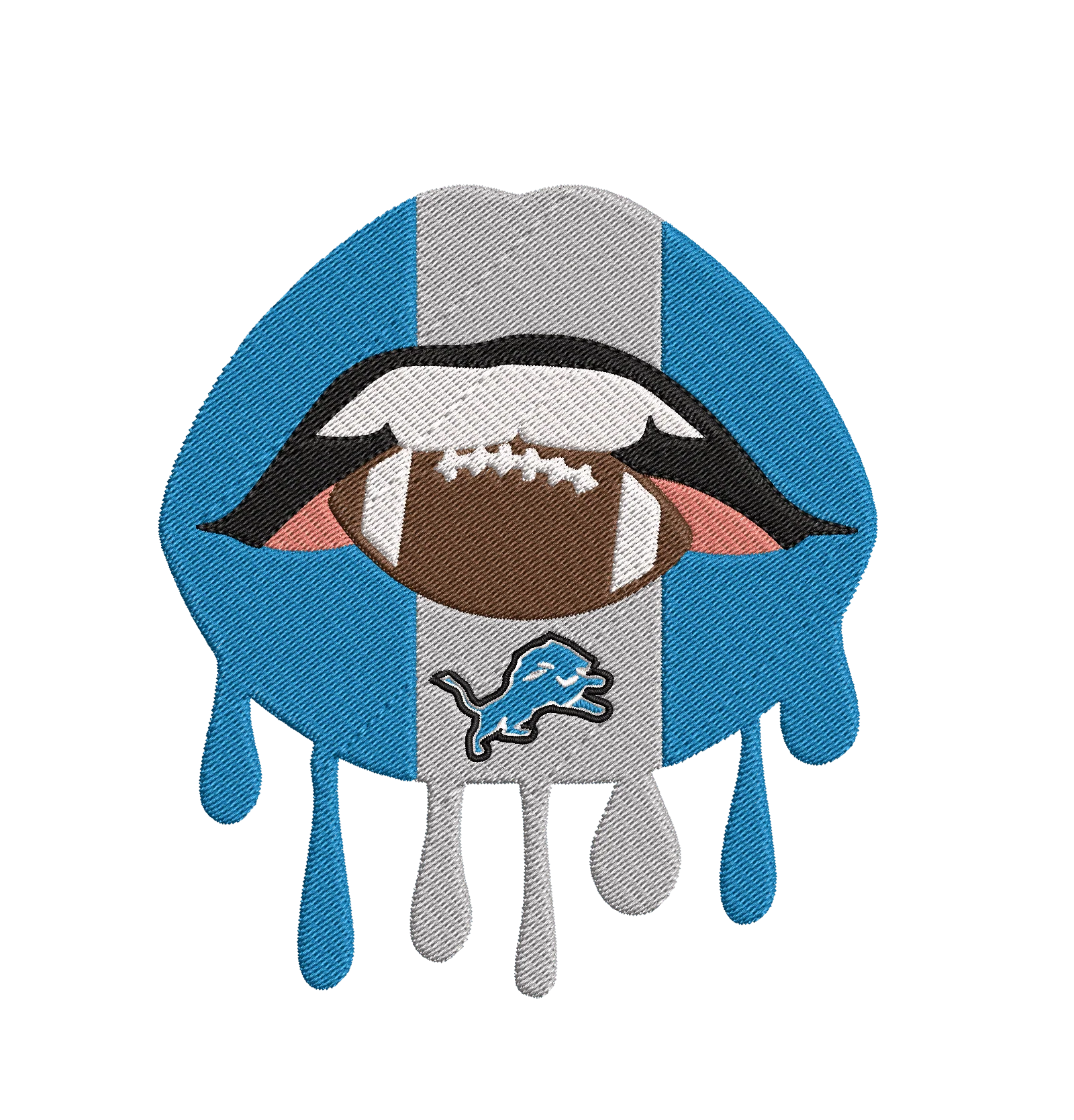 DETROIT LIONS - Pack of 6 Designs - Football Team Embroidery Pack - Image 5