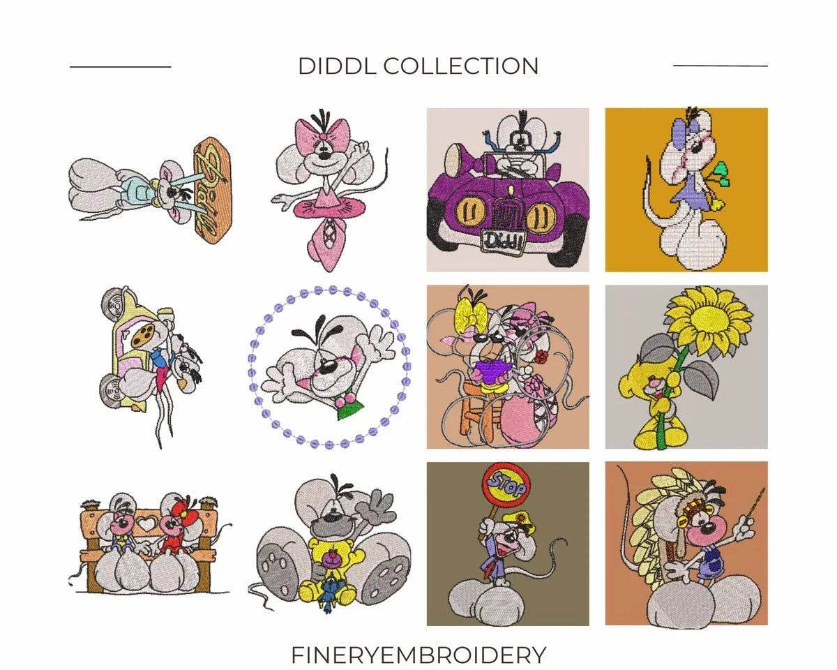 Diddl - Pack of 69 Designs - Embroidery Designs - Image 4