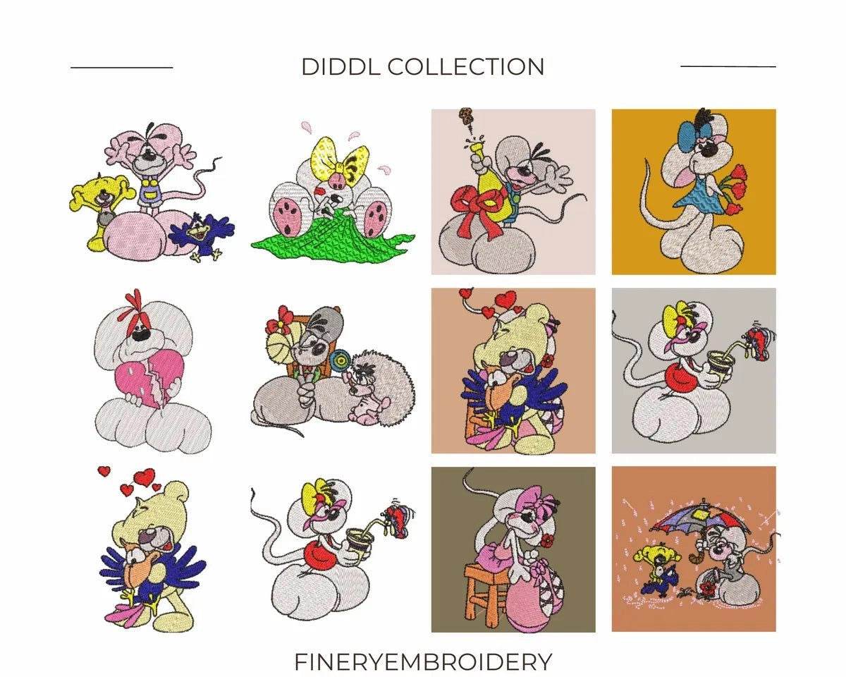 Diddl - Pack of 69 Designs - Embroidery Designs - Image 5