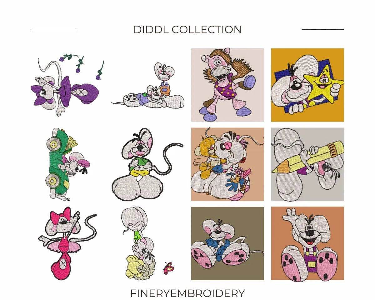 Diddl - Pack of 69 Designs - Embroidery Designs - Image 8