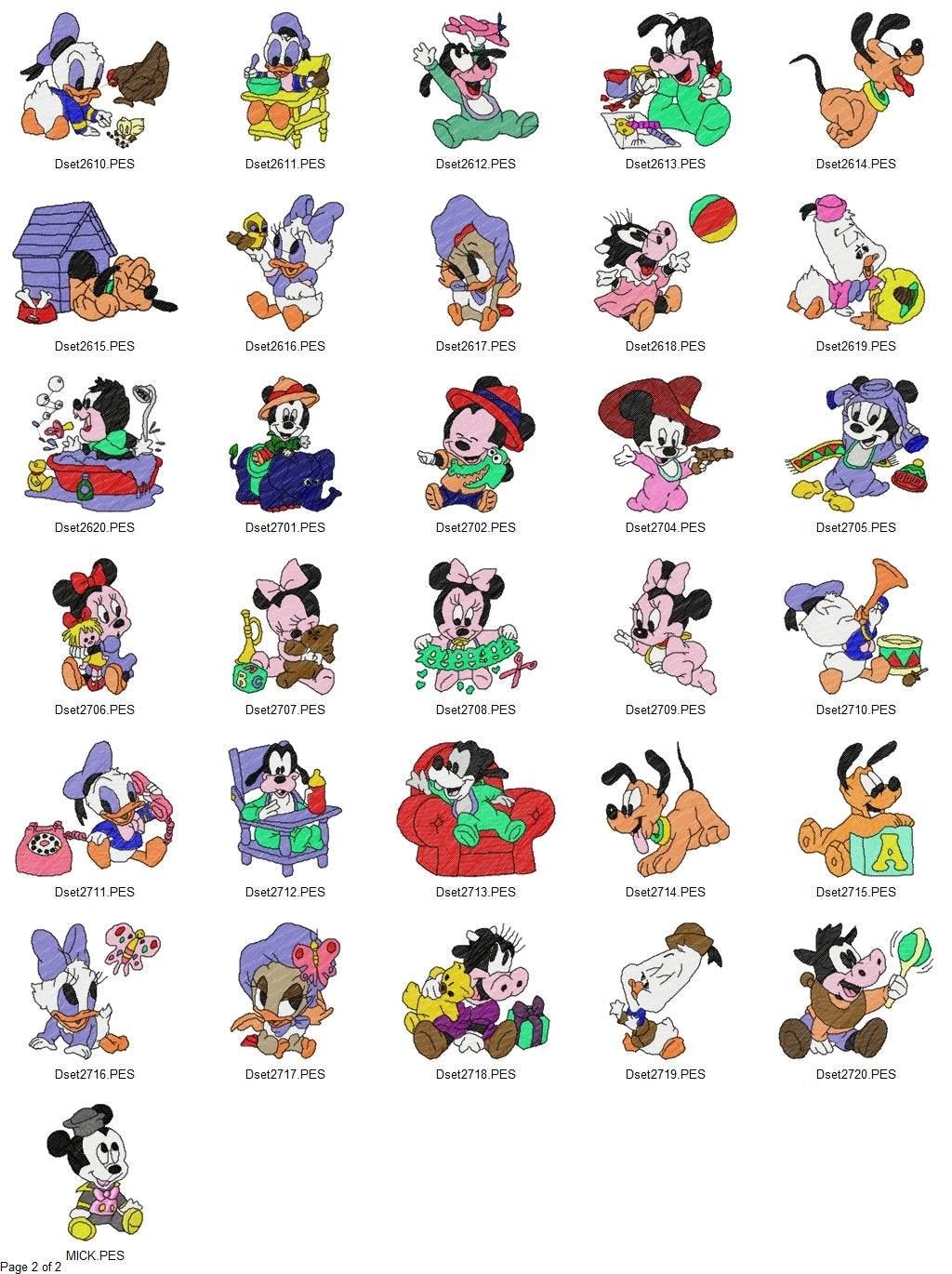 Disney Babies- Pack of 67 Designs - Embroidery Design - Image 3
