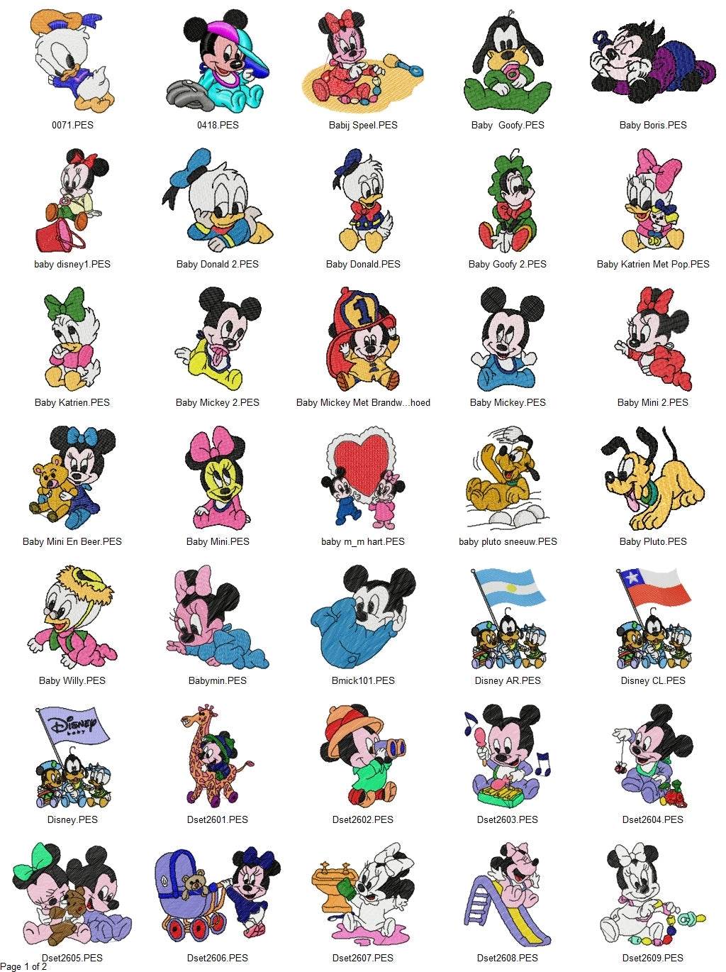 Disney Babies- Pack of 67 Designs - Embroidery Design - Image 4