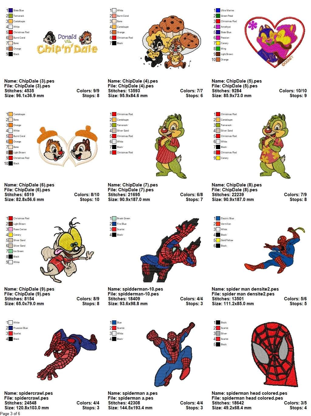 Disney Pack - Pack of 20 Designs - Embroidery Design - Image 4