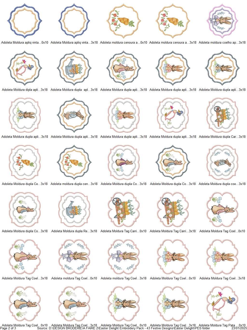 Easter Delight Embroidery Pack - 55 Festive Designs - Image 3