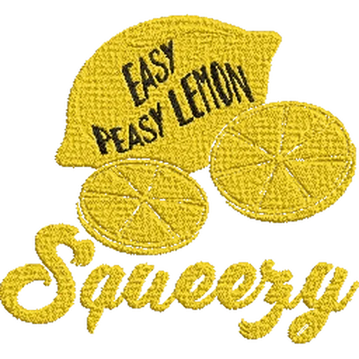 Easy-Peasy-Lemon-Squeezy-Summertime - Embroidery Design - Image 2
