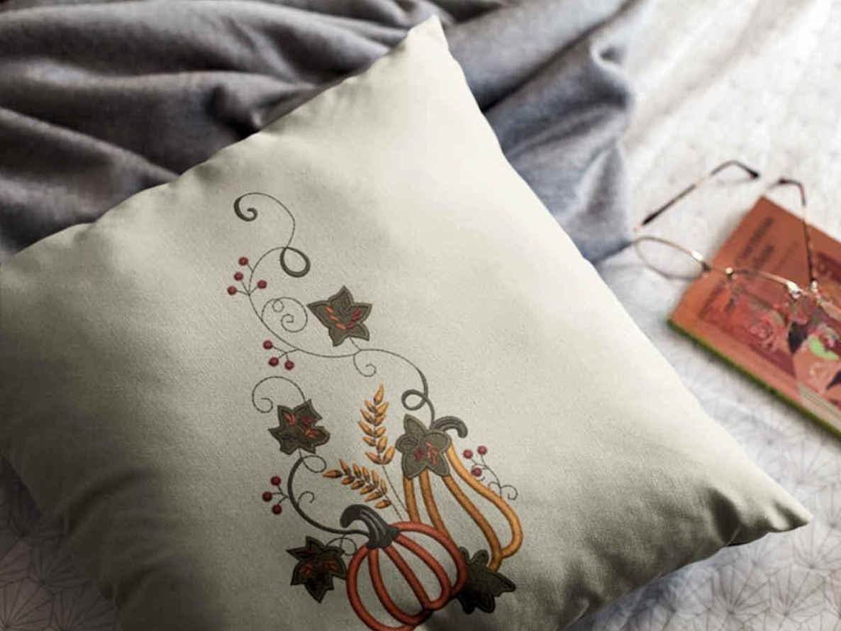 Elegant Halloween Pumpkins & Vines Embroidery Design β Multiple Sizes | FineryEmbroidery - Image 3