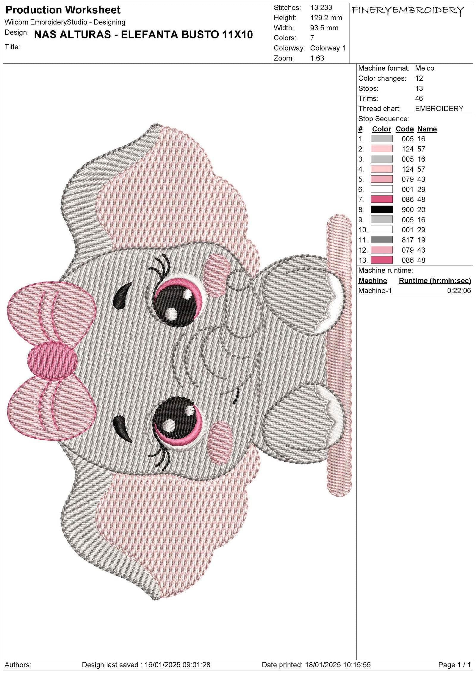 Elephant Duo Embroidery Design Pack - Image 2