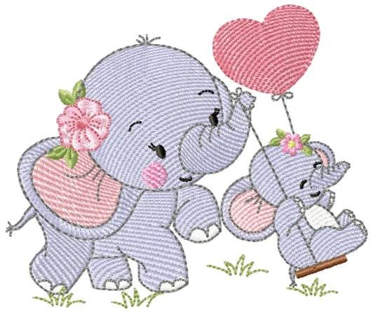 Elephant embroidery designs pack - Image 3