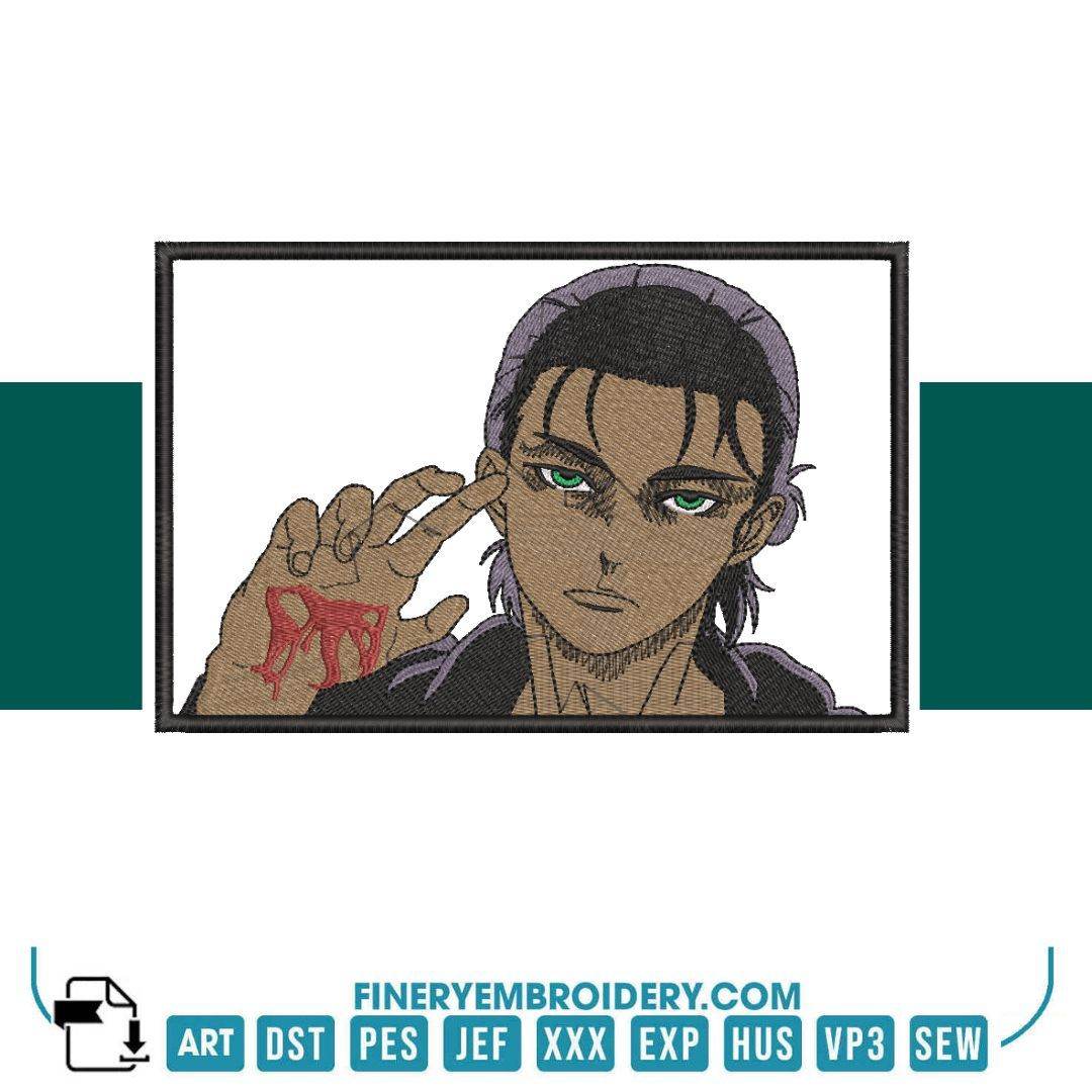 Eren Yeager  - Anime - Embroidery Design - Image 2