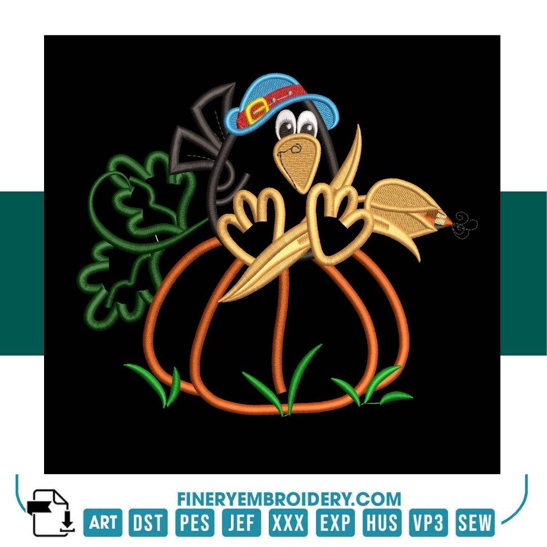 Fall & Halloween Embroidery Designs – 3 Patterns in 3 Sizes - Image 2